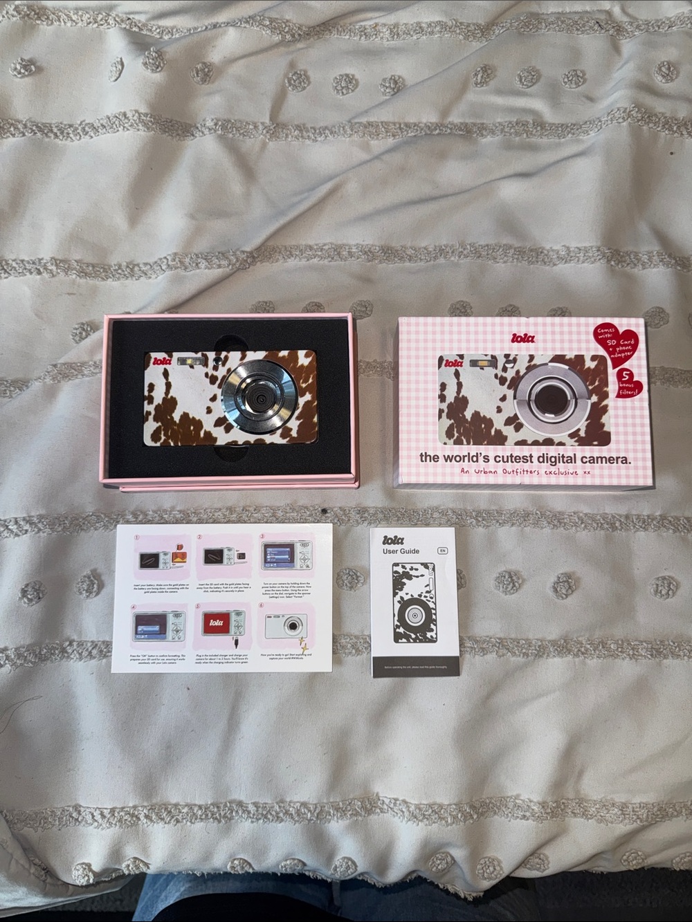 lola Cow-Print Compact Digital Camera